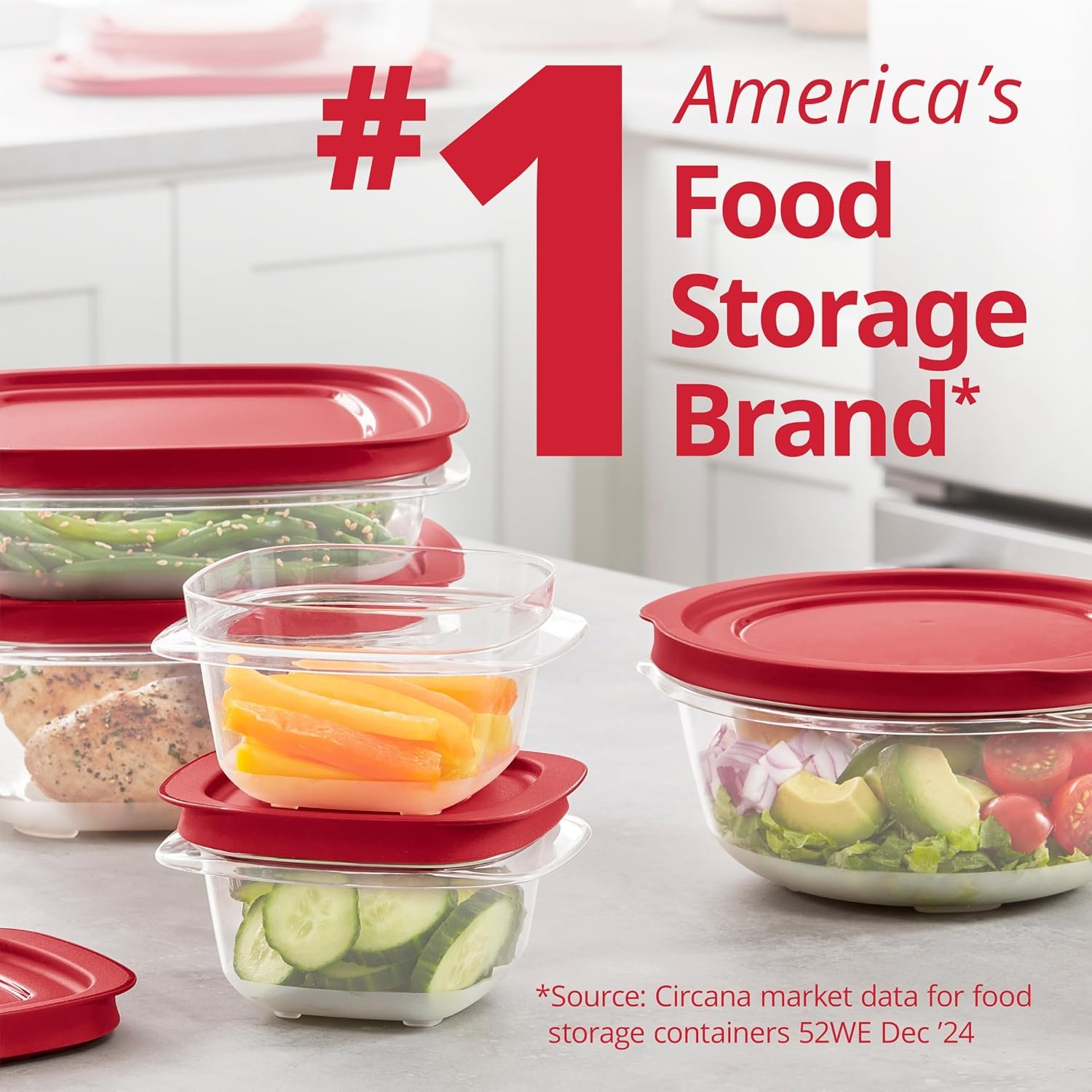 81NQQD3YANL._AC_SL1500_ Rubbermaid EasyStore Containers, 44-Piece Set, Food Storage Containers with Lids – Image 5